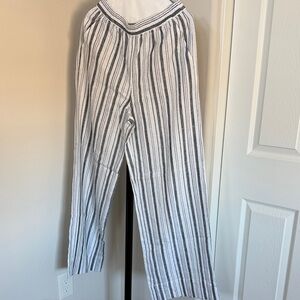 LOFT - Striped Black and White Pants 🆕